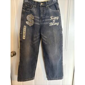 PANYC King Of Bling Denim Pants Kids Size 10